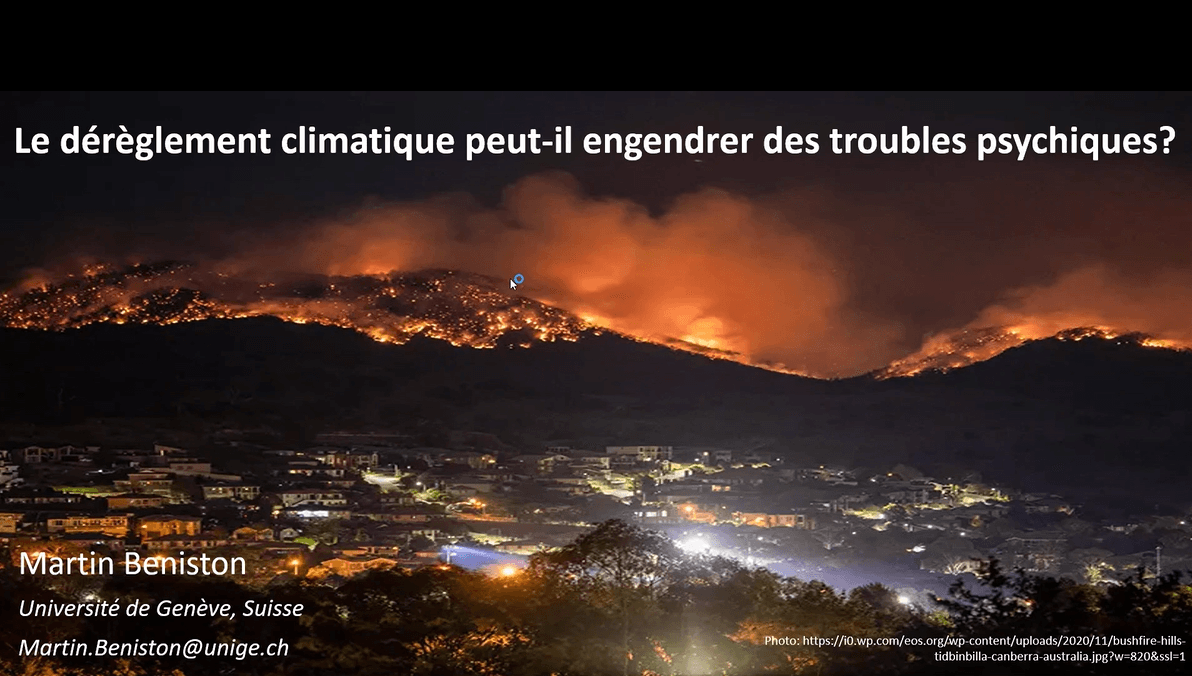Martin Beniston · Le dérèglement climatique peut-il engendrer des troubles psychiques ?