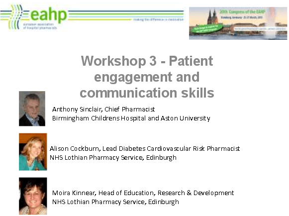 Alison Cockburn, Moira Kinnear, Anthony Sinclair · Patient engagement and communication skills