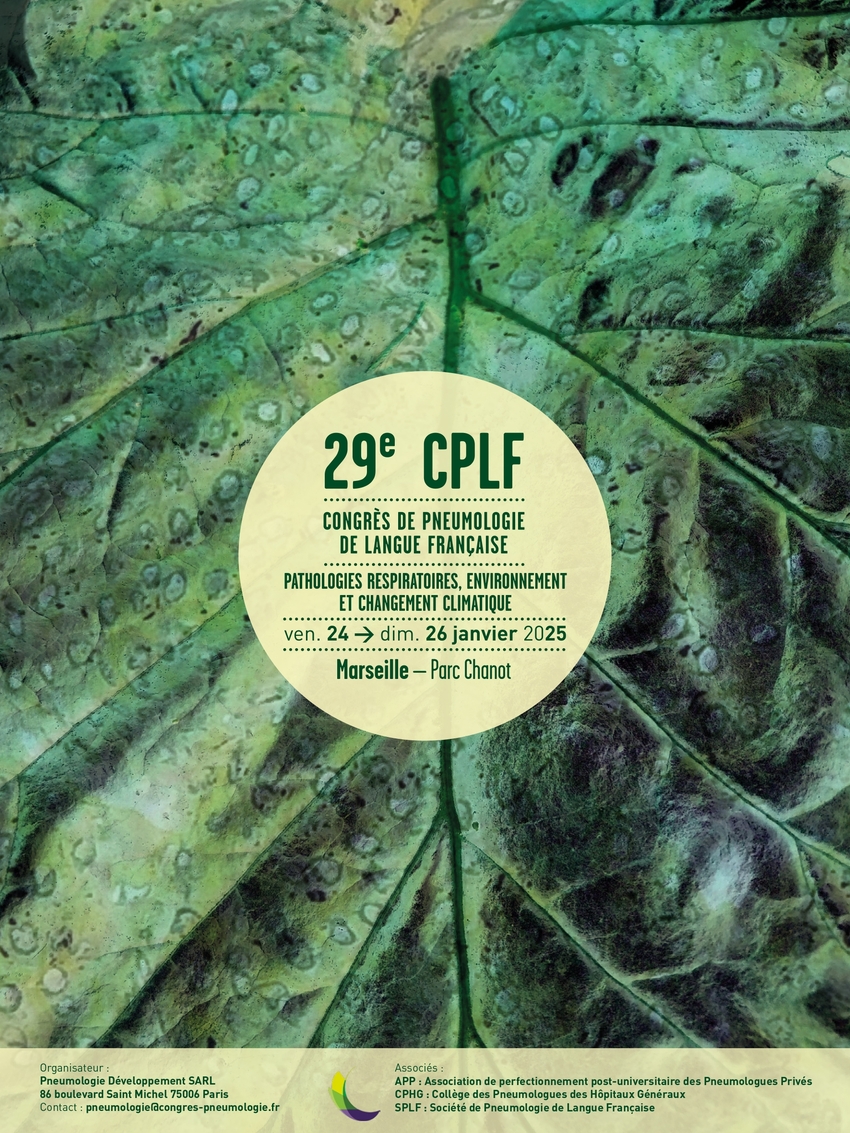 29e Congrès de Pneumologie de Langue Française - CPLF 2025