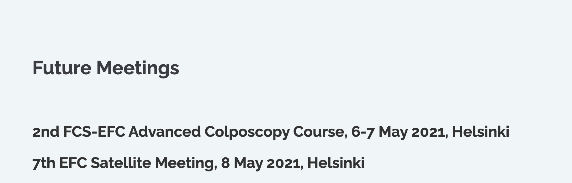 2nd FCS-EFC Advanced Colposcopy Course and the Satellite Meeting 2021