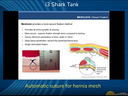 Automatic suture for hernia mesh Automatic suture for hernia mesh