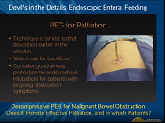 Decompressive PEG for Malignant Bowel Obstruction Decompressive PEG for Malignant Bowel Obstruction