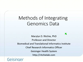 Methods of integrating genomics data Methods of integrating genomics data