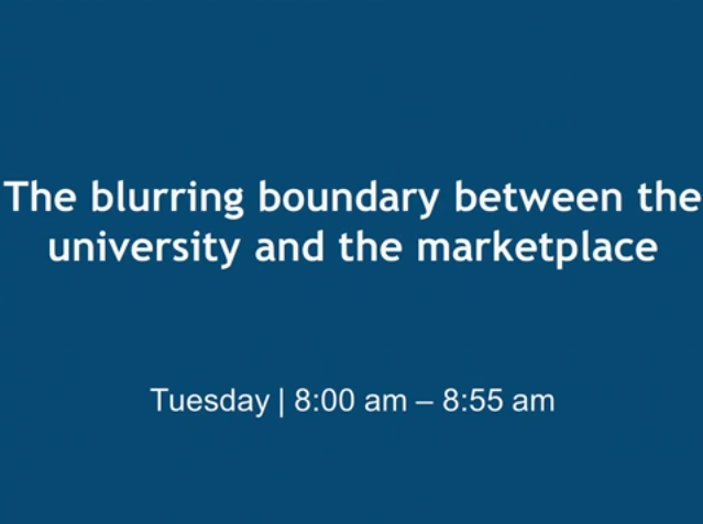 The blurring boundary between the university and the marketplace The blurring boundary between the university and the marketplace