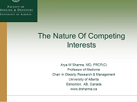 The Nature of Competing Interests The Nature of Competing Interests